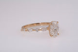 Brand New 14k Gold The Lindsey Set Lab Grown 2.01 CT Oval Cut Engagement Ring