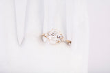 New Oval Cut Lab Grown Diamond 3.46TCW Snowdrift Engagement Ring 14k Yellow Gold