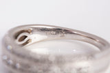 Ladies 14k White Gold 3 Row Diamond Engagement Ring 0.320CTW