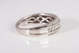 Ladies 14k White Gold 3 Row Diamond Engagement Ring 0.320CTW