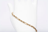 Ladies 14k Yellow Gold Milano Figaro Rope Bracelet Size 8"