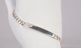 Men's 925 Sterling Silver ID Bracelet Size 7.25"