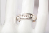 Gentlemen's 10k White Gold Channel-Set Diamond Wedding Band