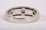 Gentlemen's 10k White Gold Channel-Set Diamond Wedding Band