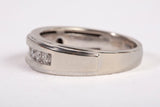 Gentlemen's 10k White Gold Channel-Set Diamond Wedding Band