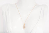Dainty 14k Two-Tone Child Angel Pendant Necklace 15"