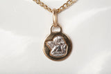 Ladies 14K Two-Tone Gold Guardian Angel Pendant