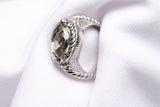 Ladies .925 Sterling Silver Aquamarine Ring Size 7