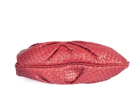 Authentic Bottega Veneta Nappa Intrecciato Pleated Large Hobo Bag