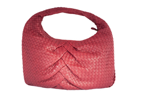 Authentic Bottega Veneta Nappa Intrecciato Pleated Large Hobo Bag
