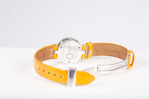 Authentic Ladies Bulgari B.Zero1 22mm Orange Patent Leather Quartz Watch