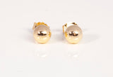 Ladies 14k Yellow Gold Dainty Ball Stud Earrings