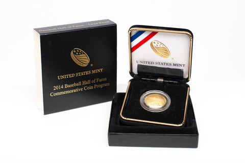 2014 WEST POINT BASEBALL HALL OF FAME ( PROOF ) $5 GOLD COIN FROM US MINT
