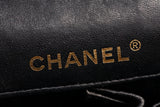 Authentic Chanel Black Lambskin Quilted Chocolate Bar Small Flap Shoulder Bag