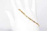 14k Yellow Gold Dainty Figaro Bracelet Size 6.75"