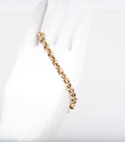 Ladies Gold Link Chain Bracelet 14K Yellow Gold 7"