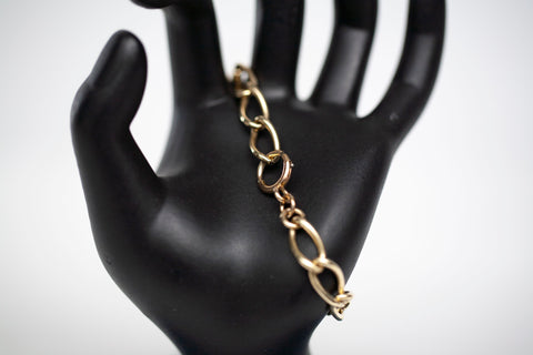 Ladies Gold Filled Cable Link Bracelet