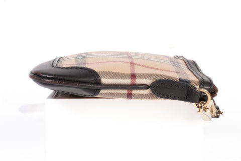 Authentic Burberry Haymarket Check Small Peyton Crossbody Clutch Bag