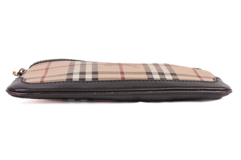 Authentic Burberry Haymarket Check Small Peyton Crossbody Clutch Bag
