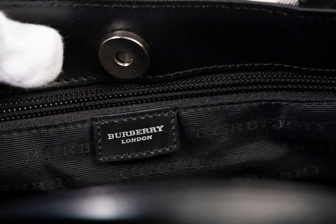 Authentic Burberry Nova Check Canvas Top Handle Tote