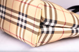Authentic Burberry Nova Check Canvas Top Handle Tote