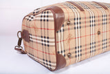 Authentic Burberry Signature Check Boston Holdall Duffle Bag