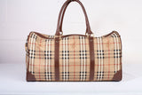 Authentic Burberry Signature Check Boston Holdall Duffle Bag
