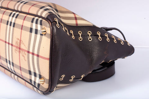 Authentic BURBERRY Haymarket Canvas Shoulder Bag