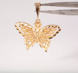 Ladies 10k Yellow Gold Butterfly Pendant