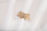 Ladies 14k Yellow Gold Filigree Butterfly Ring
