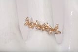 Ladies 14k Yellow Gold Dainty Triple Butterfly Ring