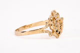 Ladies 14k Yellow Gold Filigree Butterfly Ring