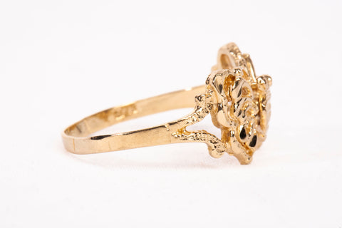 Ladies 14k Yellow Gold Filigree Butterfly Ring