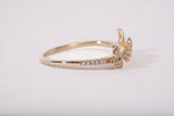 Ladies 14k Yellow Gold Dainty Triple Butterfly Ring