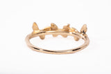 Ladies 14k Yellow Gold Dainty Triple Butterfly Ring