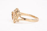 Ladies 14k Yellow Gold Filigree Butterfly Ring