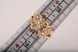 Ladies 14k Yellow Gold Filigree Butterfly Ring