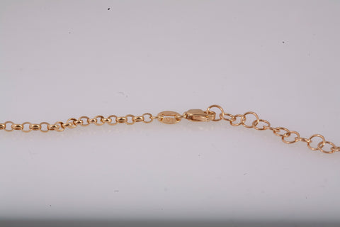 Ladies 18K Two Tone Gold Spiral Necklace