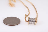 Ladies 18K Two Tone Gold Spiral Necklace