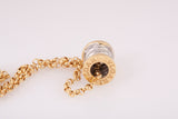Ladies 18K Two Tone Gold Spiral Necklace