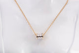 Ladies 18K Two Tone Gold Spiral Necklace