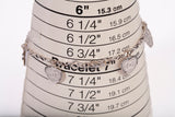 Ladies 18k White Gold Multi Heart Charm Bracelet