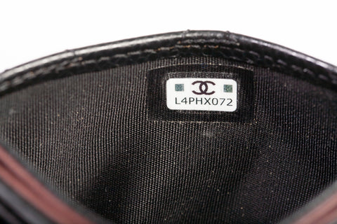 Authentic Black Chanel Quilted Caviar Card Holder