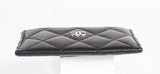 Authentic Black Chanel Quilted Caviar Card Holder
