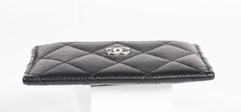 Authentic Black Chanel Quilted Caviar Card Holder
