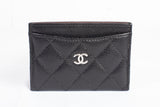 Authentic Black Chanel Quilted Caviar Card Holder