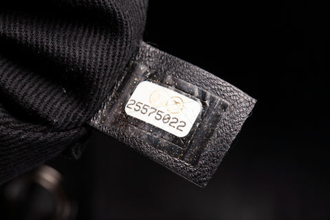 Authentic Chanel Black Lambskin Quilted Metallic Bubble Backpack