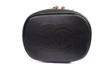 Authentic Chanel Black Lambskin Quilted Metallic Bubble Backpack