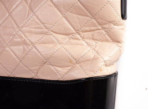 Authentic CHANEL Aged Quitled Calfskin Gabrielle Hobo Shoulder Bag
