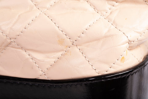 Authentic CHANEL Aged Quitled Calfskin Gabrielle Hobo Shoulder Bag